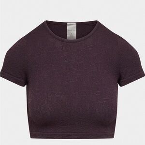 Aritzia / Sunday Best / "Daisy" Seamless Purple Lace Crop Tshirt